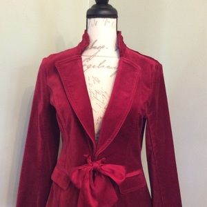 White House Black Market red holiday coat sz 6 $46